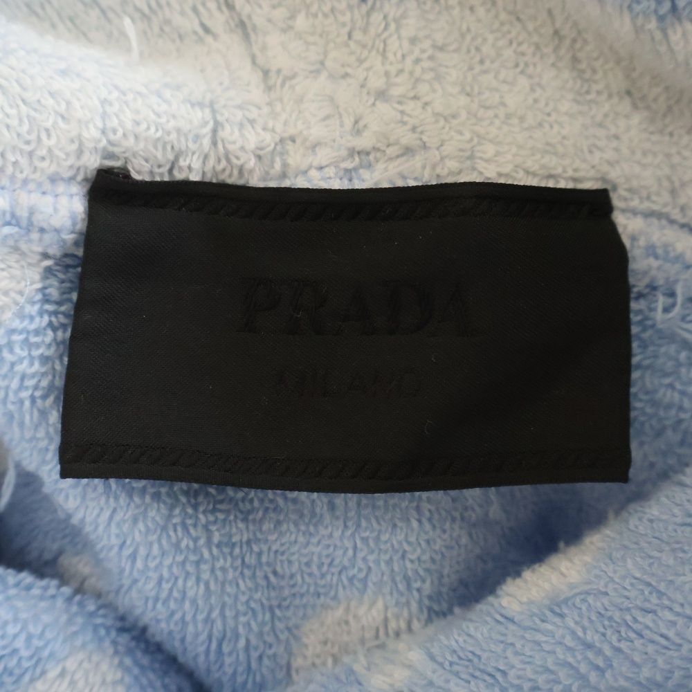 Prada Flower All Over Pattern Pile Jacquard Terry Cloth Pullover Hoodie Light — view 6