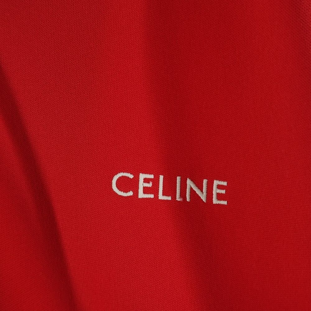 Celine Triomphe Tracks Zip Up Jacket Red — view 5