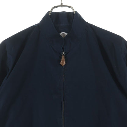 Hermes Stand Collar Half Zip Series Button Long Sleeve Shirt Navy — view 3