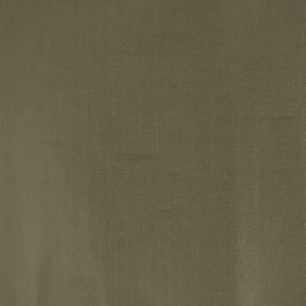 Hermes Stand Collar Half Zip Series Button Long Sleeve Shirt Khaki — view 5