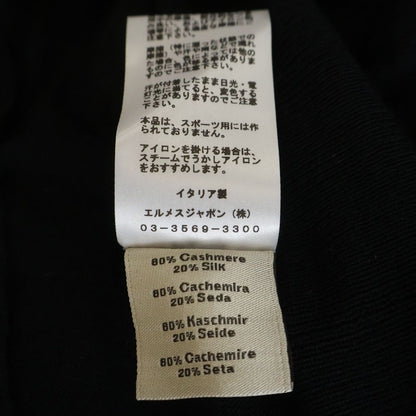 Hermes Silk Blend Cashmere Knit Turtleneck Long Sleeve Sweater Black — view 8