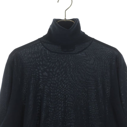 Hermes Silk Blend Cashmere Knit Turtleneck Long Sleeve Sweater Black — view 3