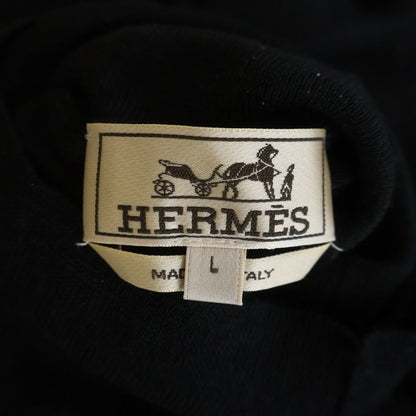 Hermes Silk Blend Cashmere Knit Turtleneck Long Sleeve Sweater Black — view 6
