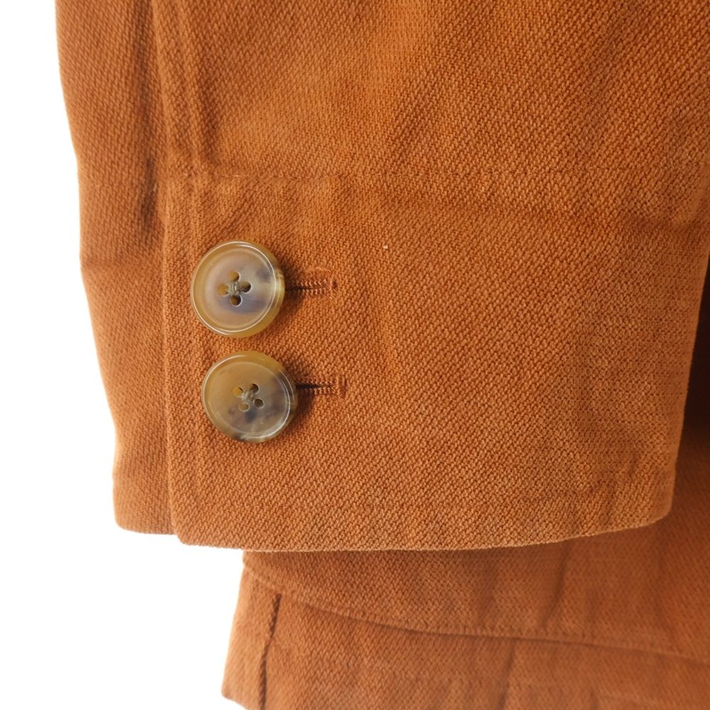 Hermes Leather Cut Replacement Tailored Jacket Orange — view 6