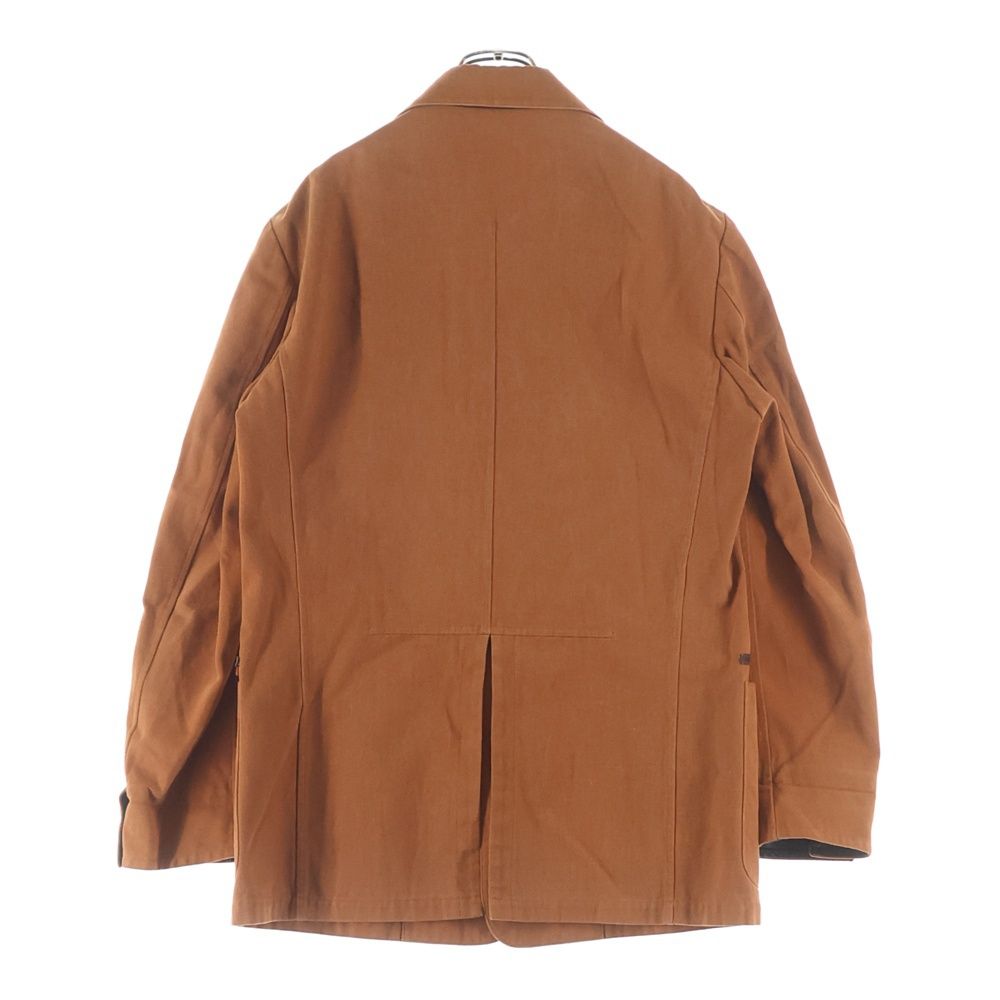 Hermes Leather Cut Replacement Tailored Jacket Orange — view 2
