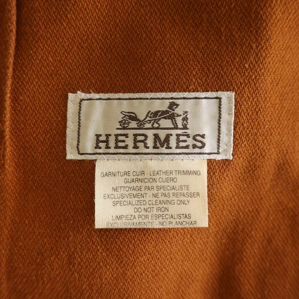 Hermes Leather Cut Replacement Tailored Jacket Orange — view 8