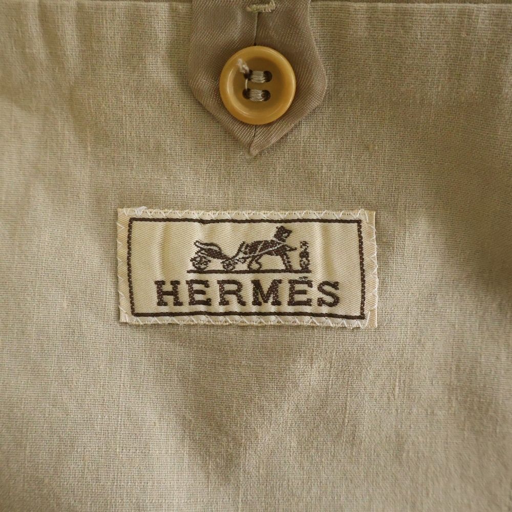 Hermes Linen Tailored Jacket Beige — view 6