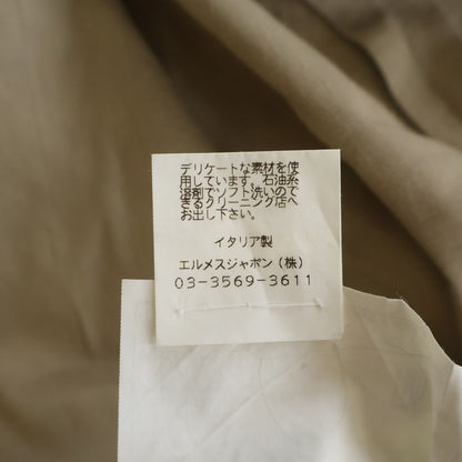 Hermes Linen Tailored Jacket Beige — view 8
