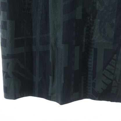 Hermes Geometric Allover Print 1 Tuck Cotton Trousers Pants Green — view 5