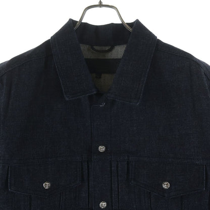 Chrome Hearts Cross Ball Rigid Denim Jacket Black — view 3