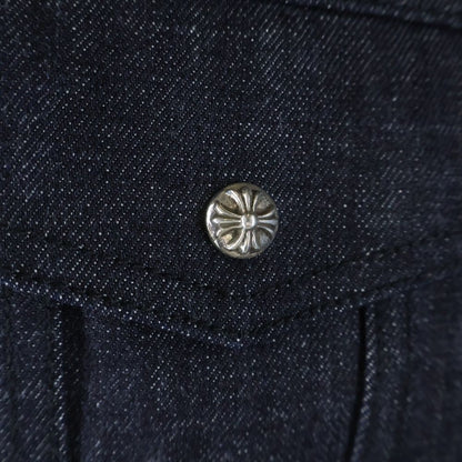 Chrome Hearts Cross Ball Rigid Denim Jacket Black — view 5