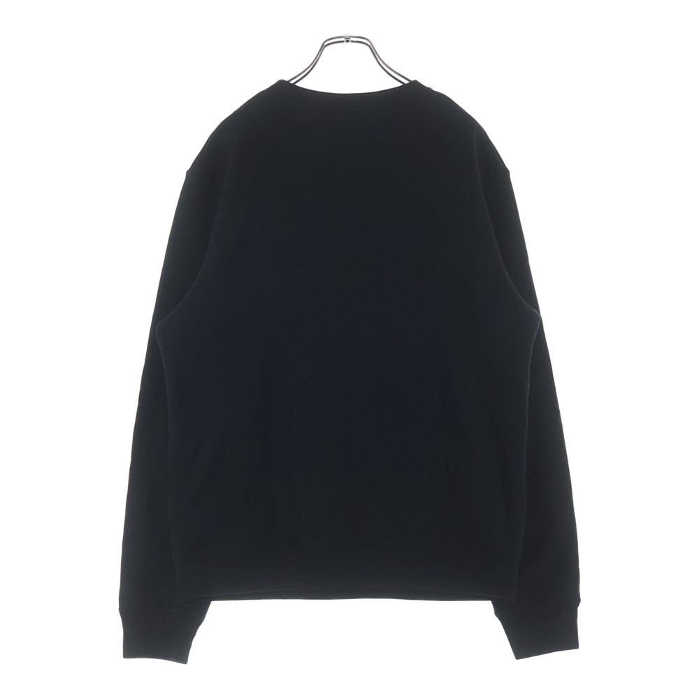 Loewe Logo Embroidery Crew Neck Long Sleeve Sweatshirt Black — view 2