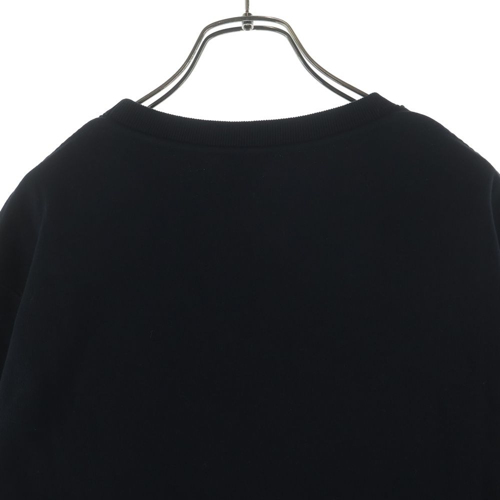 Loewe Logo Embroidery Crew Neck Long Sleeve Sweatshirt Black — view 4