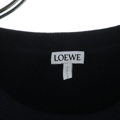 Loewe Logo Embroidery Crew Neck Long Sleeve Sweatshirt Black — view 7