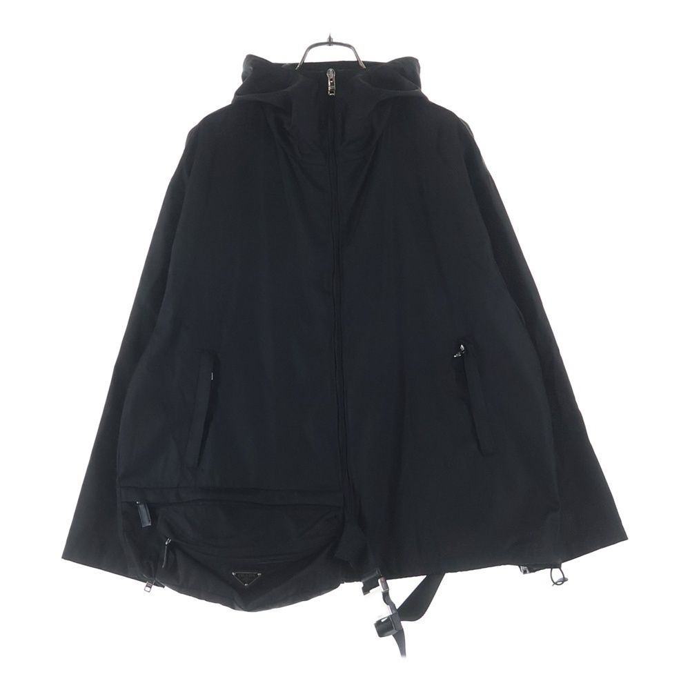 Prada Re-Nylon Hooded Jacket Bag Docking Process Black