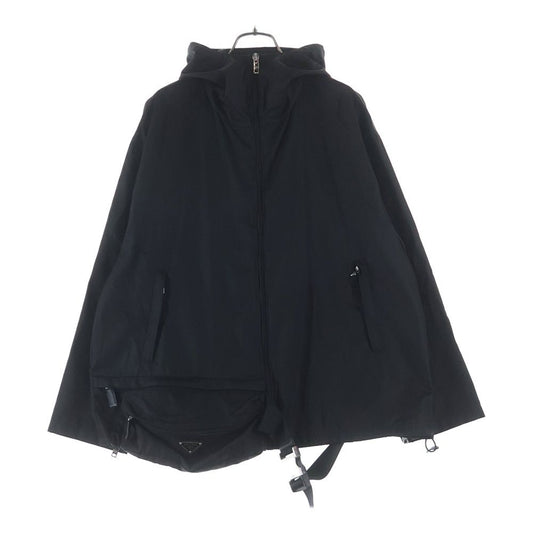Prada Re-Nylon Hooded Jacket Bag Docking Process Black