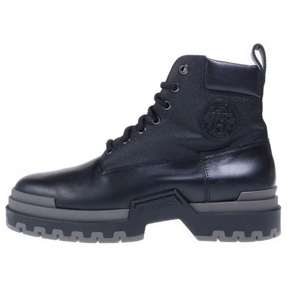 Hermes Limit Short Boots Black Leather Shoes