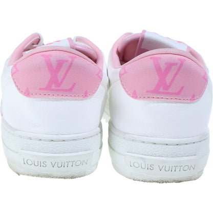 Louis Vuitton Charlie Line Leather Sneakers White Pink — view 3