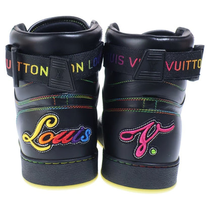 Louis Vuitton Rivoli Line Rainbow Stitch High Cut Sneakers Black 7 — view 3