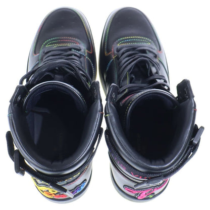 Louis Vuitton Rivoli Line Rainbow Stitch High Cut Sneakers Black 7 — view 4