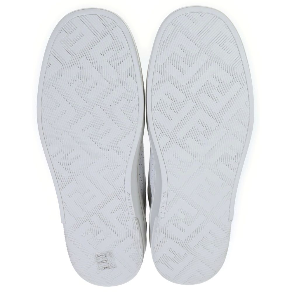 Fendi Zucca Pattern Leather Low Cut Sneakers Shoes White — view 5