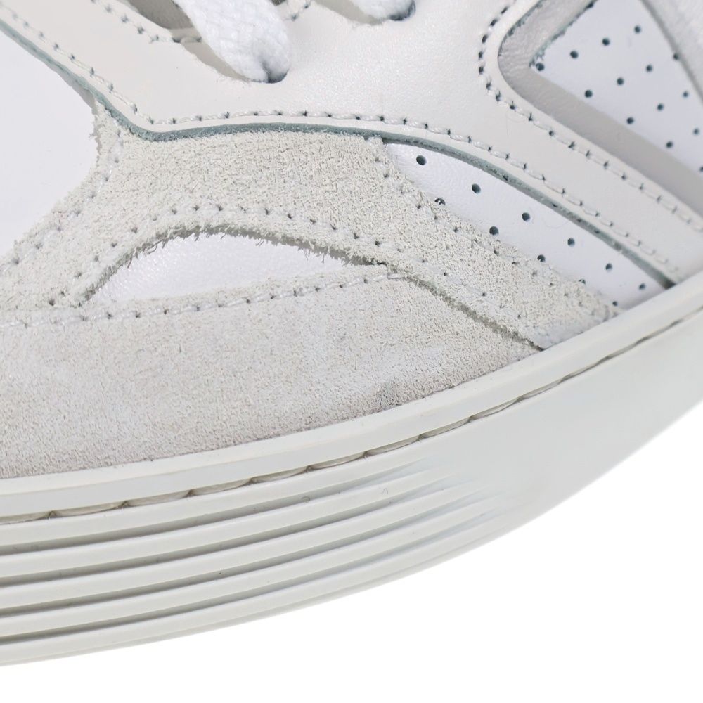Fendi Zucca Pattern Leather Low Cut Sneakers Shoes White — view 6