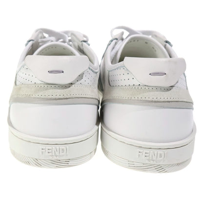 Fendi Zucca Pattern Leather Low Cut Sneakers Shoes White — view 3