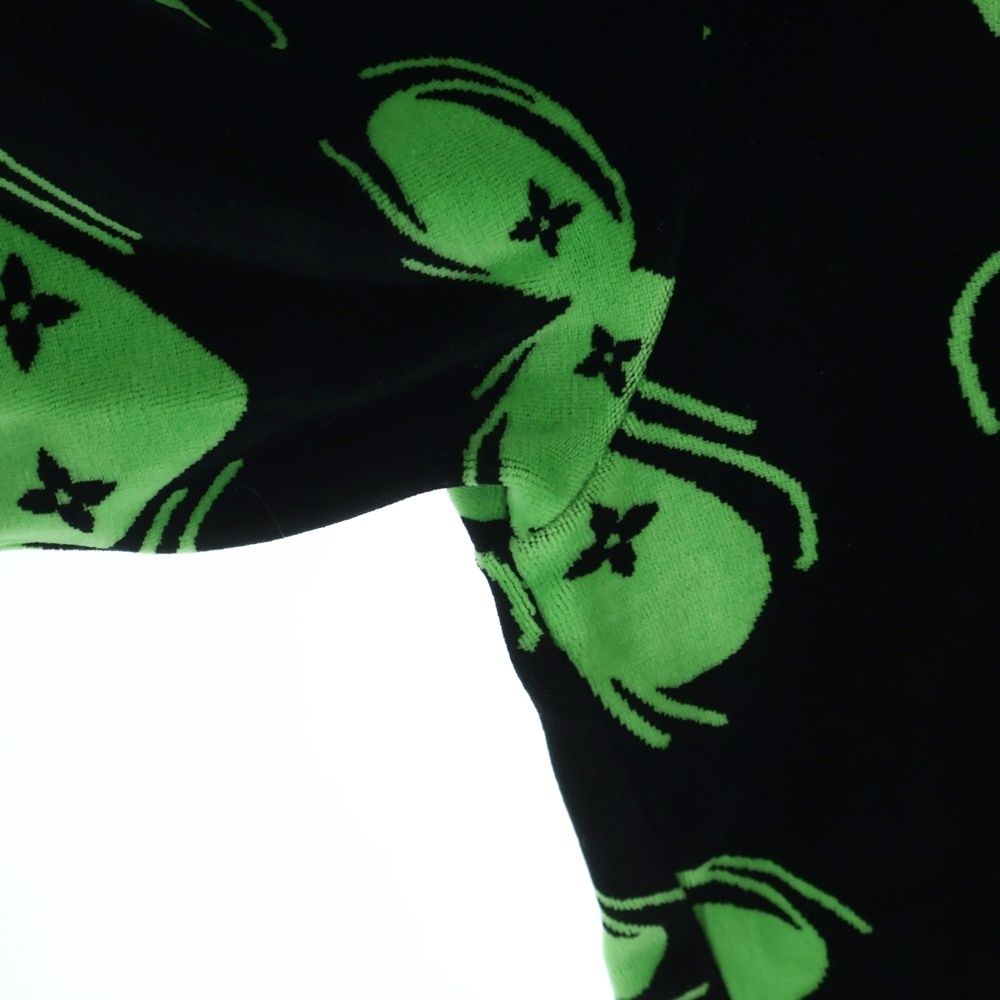 Louis Vuitton LV Eyes Graphic Velour Pullover Sweatshirt Hoodie Black Green — view 5