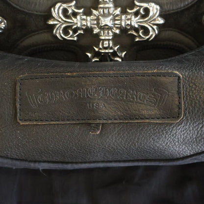 Chrome Hearts Zip Frnt Vest Filigree Decoration Cross Ball Button Leather — view 8
