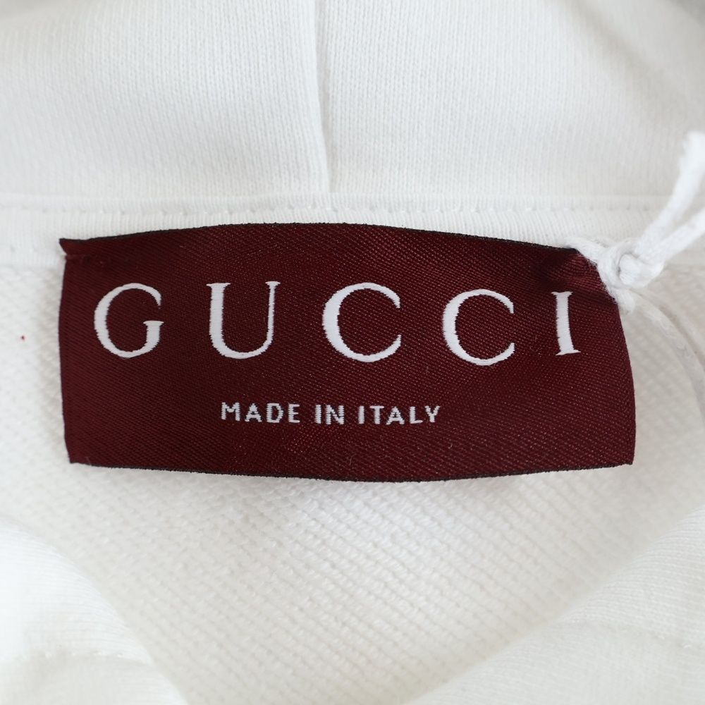 Gucci Higuchi Yuko Hoodie Logo Embroidery Pullover Sweatshirt White — view 6