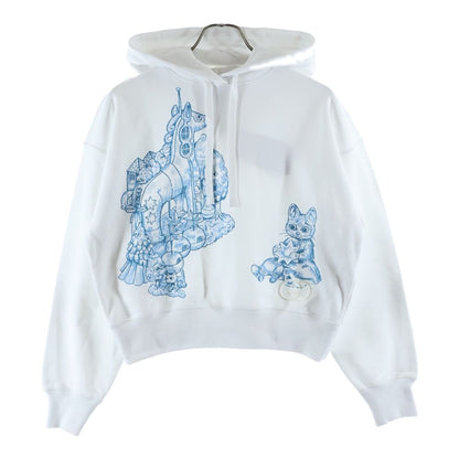 Gucci Higuchi Yuko Hoodie Logo Embroidery Pullover Sweatshirt White