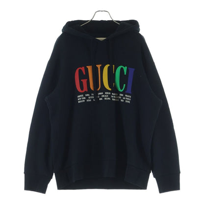 Gucci City Logo Print Pullover Sweatshirt Hoodie Black