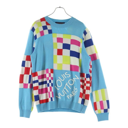 Louis Vuitton Dist Ted Giant Damier Neck Knit Sweatshirt Multi Ztb