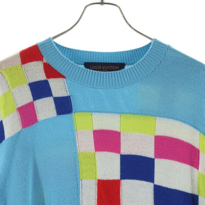 Louis Vuitton Dist Ted Giant Damier Neck Knit Sweatshirt Multi Ztb — view 3
