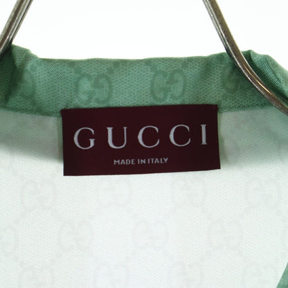 Gucci Yuko Higuchi GG Allover Graphic Print Silk Short Sleeve Open Collar Shirt — view 6