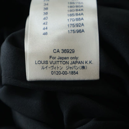 Louis Vuitton Wool Belt Stand Collar Short Sleeve Mini Dress Ruffle Black When — view 8