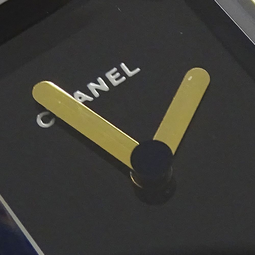 Chanel Watch Premiere Quartz Leather L Square Gold Black — view 8