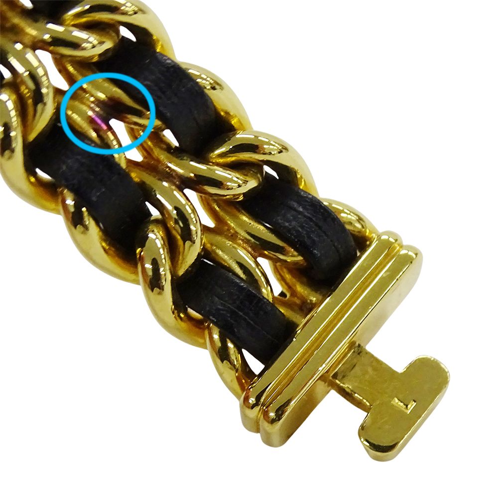 Chanel Watch Premiere Quartz Leather L Square Gold Black — view 4