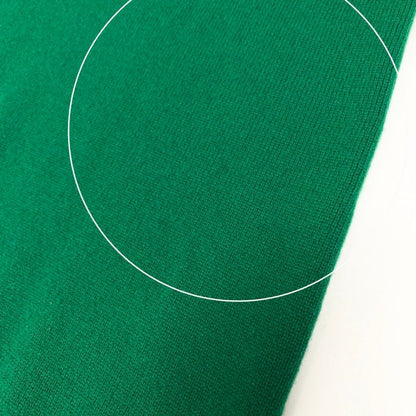 Hermes Front Cashmere Knit Dress Logo 40 Green — view 9
