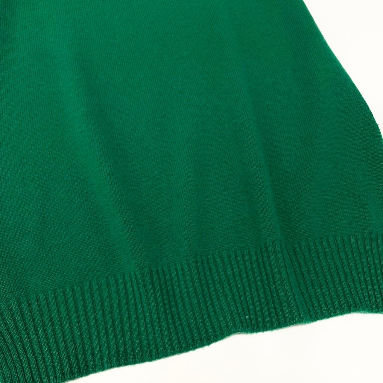 Hermes Front Cashmere Knit Dress Logo 40 Green — view 5