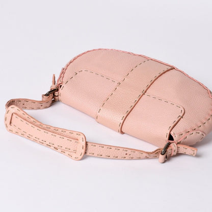 Fendi Selleria Stitch Hand Shoulder Bag Leather Pink — view 7