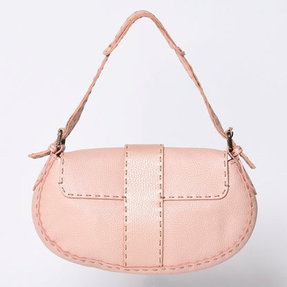 Fendi Selleria Stitch Hand Shoulder Bag Leather Pink — view 2