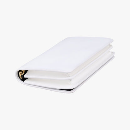 Prada Triangle Logo White Saffiano Leather Messenger Bag — view 7