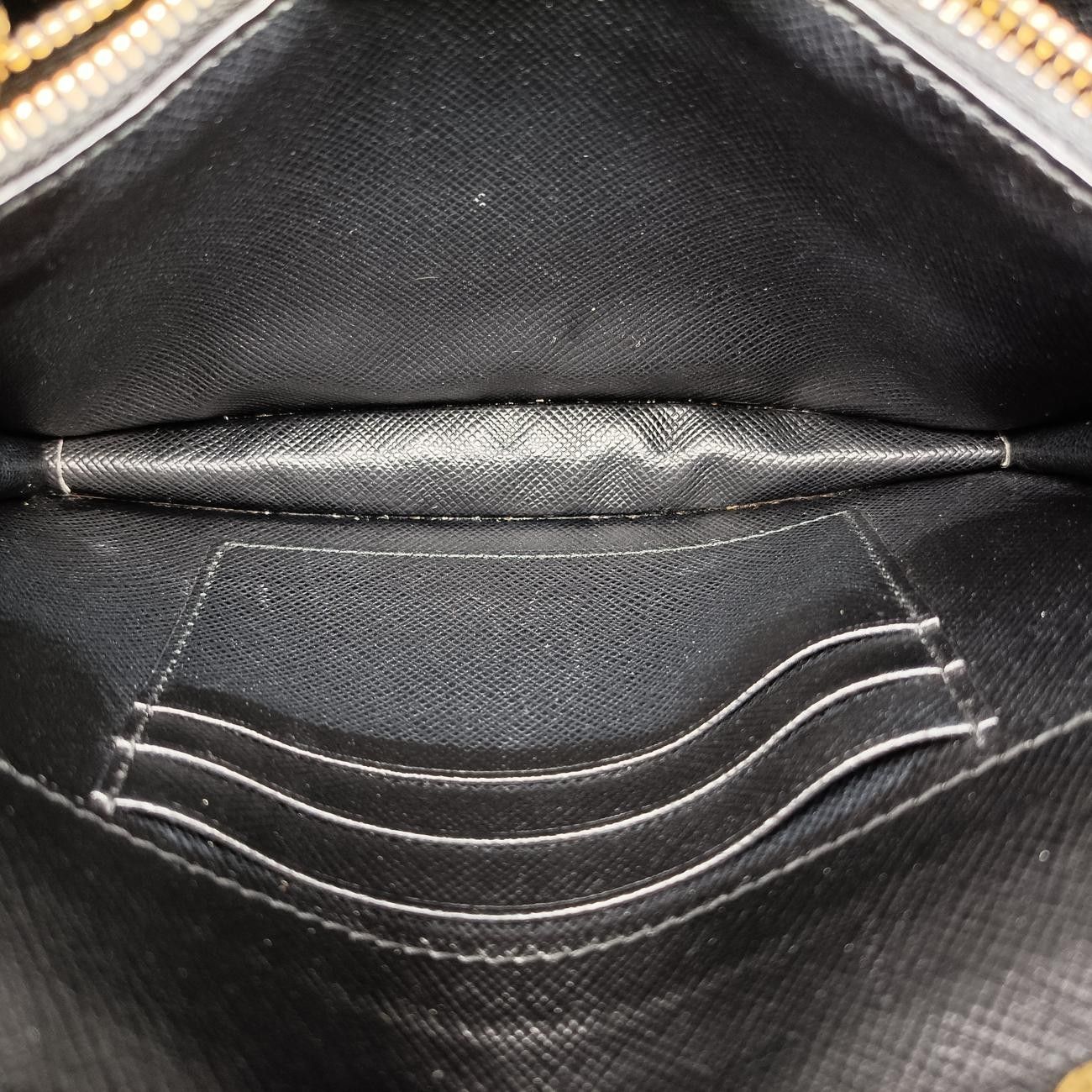 Prada Triangle Logo White Saffiano Leather Messenger Bag — view 9