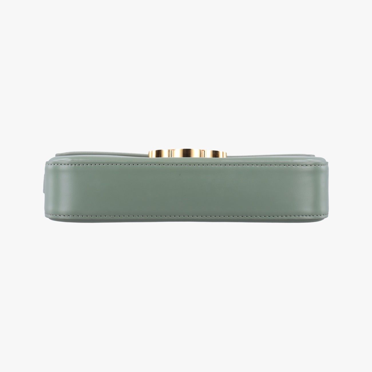 Celine Claude Triomphe Green Leather Messenger Bag — view 3