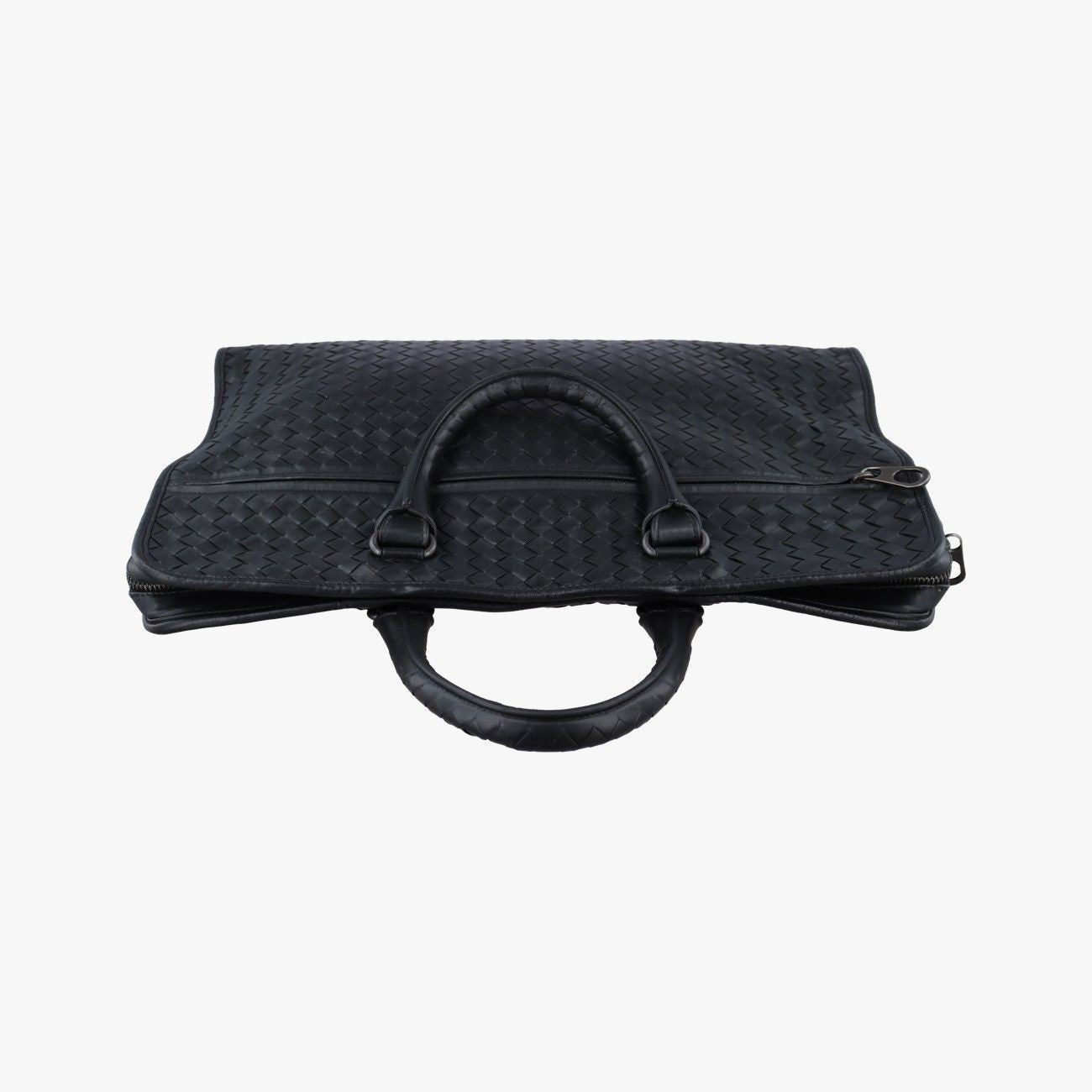 Bottega Veneta Intrecciato Black Lambskin Handbag — view 8
