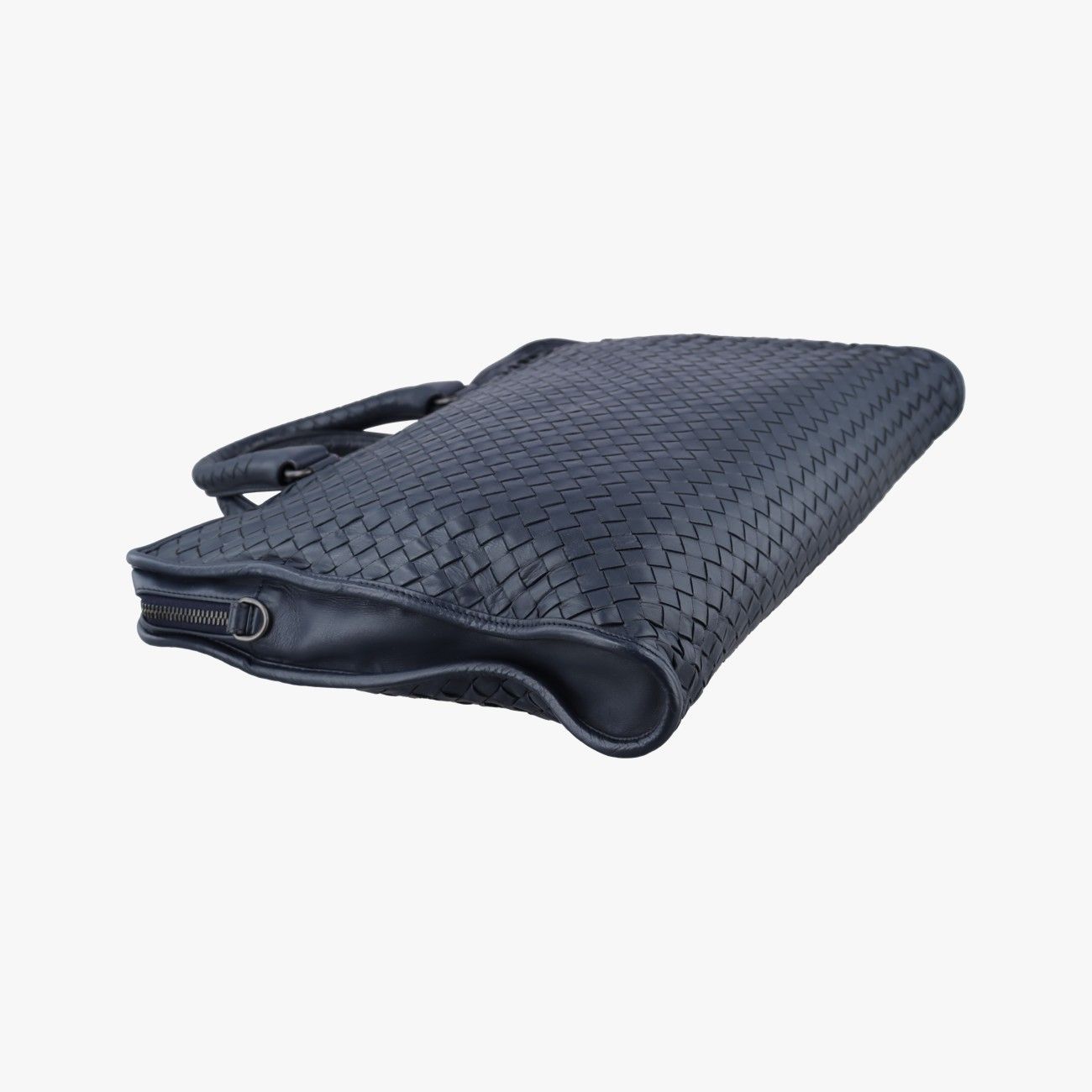 Bottega Veneta Intrecciato Navy Lambskin Tote — view 7
