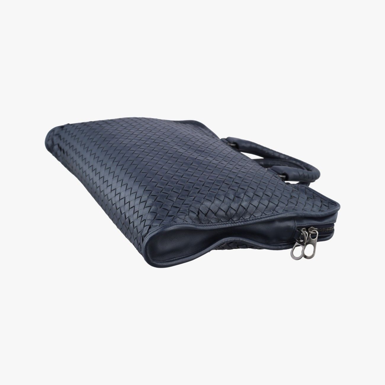 Bottega Veneta Intrecciato Navy Lambskin Tote — view 6
