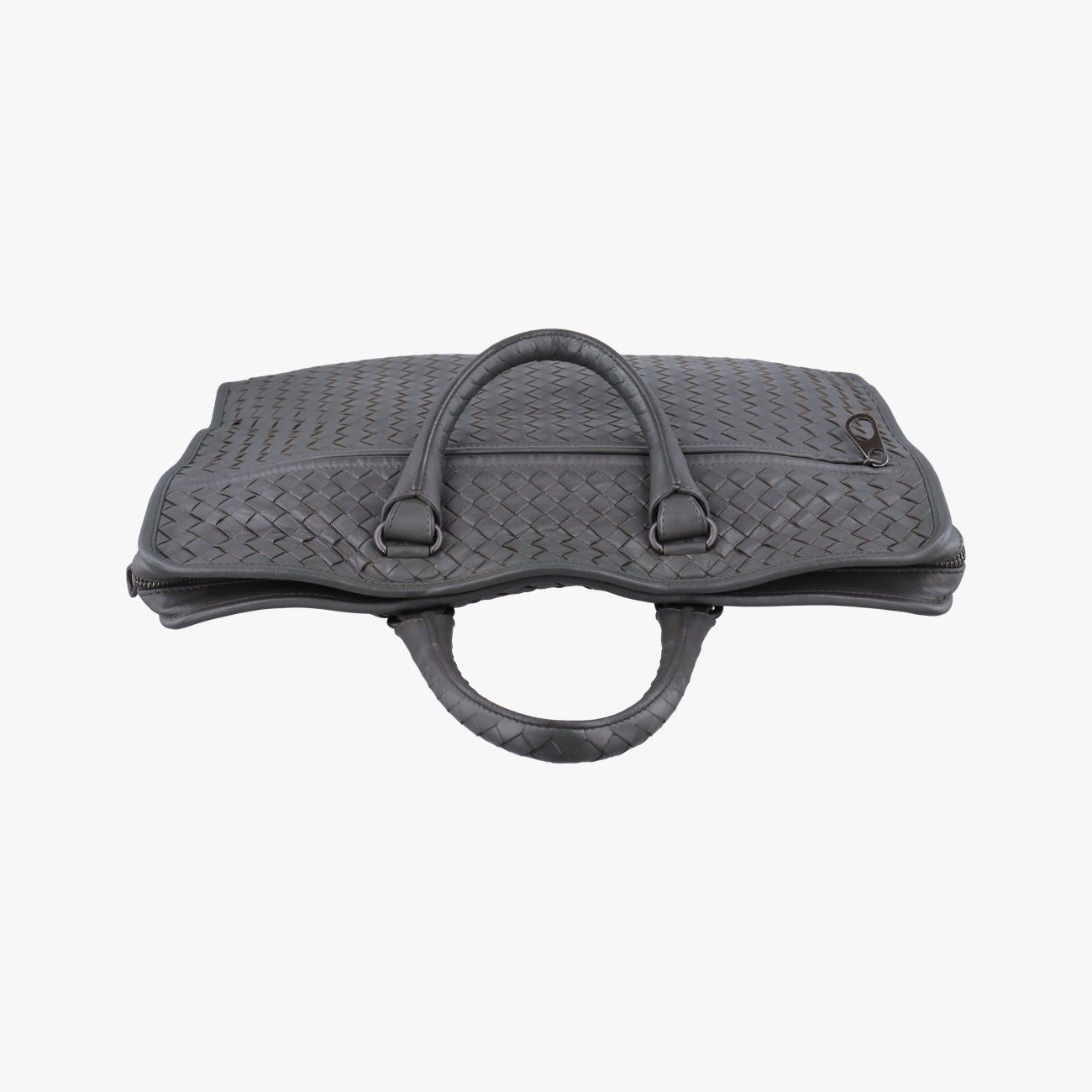 Bottega Veneta Intrecciato Gray Lambskin Handbag — view 8