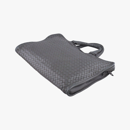 Bottega Veneta Intrecciato Gray Lambskin Handbag — view 6